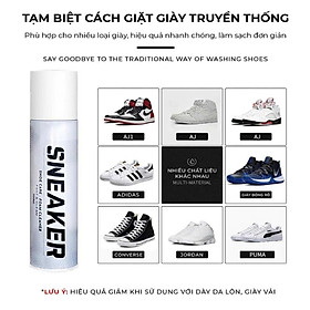 Chai Xịt Tạo Bọt Vệ Sinh Giày Cao Cấp 200ml tiêu diệt mọi vết bẩn DỤNG CỤ CHĂM SÓC LÀM SẠCH GIÀY Giao Mẫu Ngẫu Nhiên