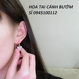 Bông tai Hoa tai hình bướm tím