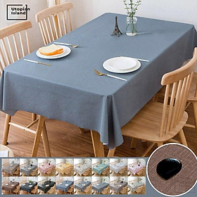 Stain Tablecloth Waterproof PVC Table Cloth Oilcloth On Table Solid Color Tablecloth Rectangular Tablecloths