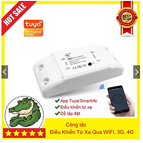 Công tắc wifi điều khiển thiết bị điện từ xa qua internet, 3G,4G tải 10A