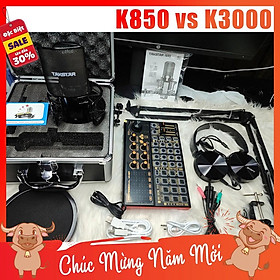 Mua trọn bộ combo micro K850 + sound card K3000 + full phụ kiện livestream karaoke thu âm chuẩn