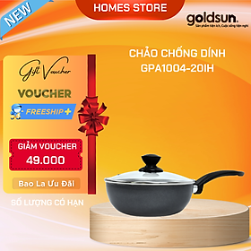 Mua Chảo Đáy Từ Lòng Sâu GOLDSUN GPA1004-20IH Đường Kính Đáy 20 Cm Không Kén Bếp Công Nghệ Chống Dính Nhật Bản - Hàng Chính Hãng