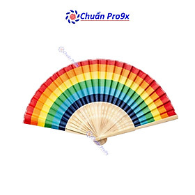 Quạt xòe LGBT rainbow WS92