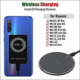 Bộ thu sạc không dây QI cho Xiaomi Mi 11T 10T Pro 5G 9 10 11 Lite 5G NE 9T Pro Bộ sạc không dây c