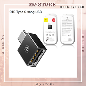 Đầu chuyển OTG USB Type C sang USB Full size Baseus (TYPE C Male to USB Female Cable Adapter Converter)( hàng chính hãng)