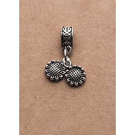 Charm bạc hình hoa hướng dương đôi 4 - Ngọc Quý Gemstones