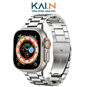 Dây Đeo Thép Dành Cho Apple Watch Series 1-8 Size 42/44/45mm, Apple Watch Ultra 49mm Kai.N Metal Band_ Hàng Chính Hãng