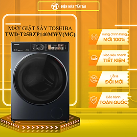 Máy giặt sấy Toshiba Inverter giặt 13 kg - sấy 8 kg TWD-T25BZP140MWV(MG) - HÀNG CHÍNH HÃNG - CHỈ GIAO HCM