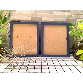 Combo 2 khung ảnh gỗ thông tự nhiên - khung ảnh treo tường phòng khách - phòng làm việc - khung ảnh có chân -hàng nhập khẩu, (20x25cm)