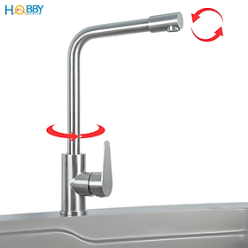 Mua Vòi rửa chén nóng lạnh đầu xoay tròn inox 304 Hobby home decor CRC3