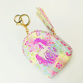 Móc khóa túi ví balo mini da PU - ngựa hoa văn 7 màu