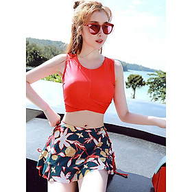 Bikini hai mảnh kín đáo đồ bơi giấu bụng đi biển mùa hè BDO11