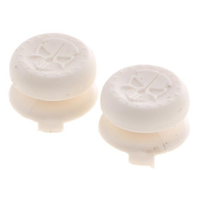 2Pcs Thumb Grips Protector Cap Cover For  4  Controller White