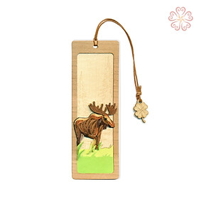 Bookmark giấy xoắn - nai sừng tấm - size 13.5 x 5.3 cm