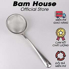 Ray lọc cặn cho dầu ăn và vớt bọt inox Bam House đường kính 11cm cao cấp RLC03 - Gia dụng bếp