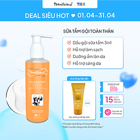 Sữa Tắm Gội Toàn Thân Teenilicious Hair & Body Wash Chamomile & Clary Sage Oil 200ml