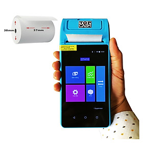 Mua 10 cuộn giấy nhiệt in bill  in hóa đơn (thermal paper) TOPCASH khổ K57mm x 38mm dùng cho máy cà thẻ ngân hàng  máy in cầm tay  máy tính tiền POS cầm tay Now Delivery / Grab / Gojek - Hàng chính hãng