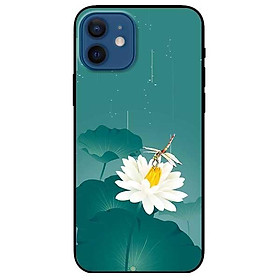 Ốp lưng dành cho Iphone 11 - 11 Pro - 11 Pro Max mẫu Hoa Trắng Chuồn Chuồn