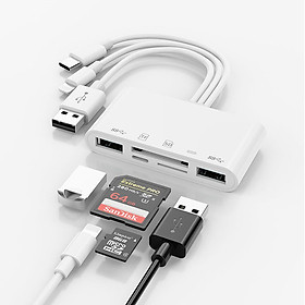 Mua ầu Đọc Thẻ Micro SD Đa Năng 5 Trong 1 Bộ Chuyển Đổi USB Sang Type-C ...Cho ĐIỆN THOẠI Máy Tính Xách Tay