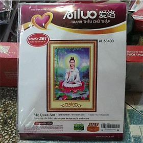 Mua Tranh thêu Quan Thế Âm Bồ Tát 53400 - kích thước: 45 * 62cm. (TRANH CHƯA LÀM)