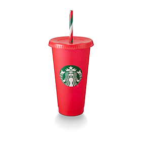 Ly Starbucks Cold Cup 24Oz (710ml) Reusable RD GTR_C W/SWL STW