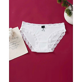 Quần lót nữ thun gân tăm cotton Vicci QV.45 cạp viền ren mềm mịn, co giãn 4 chiều