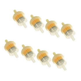 8pcs Small Industrial High Perforamance Inline Gas Fuel Filter 6mm