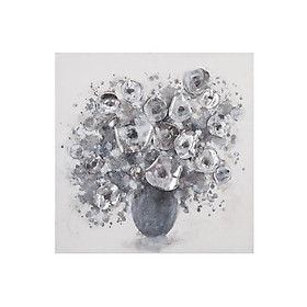 Tranh trang trí tường lọ hoa màu bạc SILVER BOUQUET | Casa Nhà Home Furniture