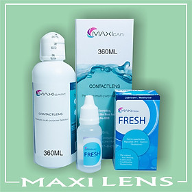 COMBO dung dịch NHỎ MẮT & NƯỚC NGÂM kính áp tròng thương hiệu MAXI