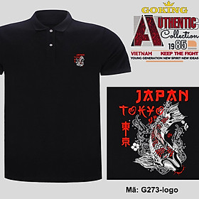 JAPAN, mã logo.g273. Áo thun polo nam nữ, form unisex. Áo phông cổ trụ Goking, vải cá sấu 3D, công nghệ chống nhăn Nhật Bản