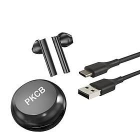 Tai Nghe Bluetooth Nhét Tai Hộp Tròn PKCB True Wireless, Sạc Type C