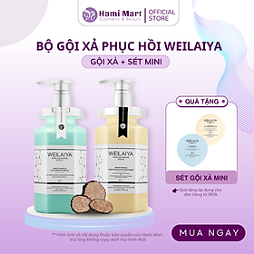 Bộ Dầu gội xả Phục hồi đa tầng nấm Truffle Weilaiya 450ml + 450ml giúp làm mềm tóc, mượt tóc