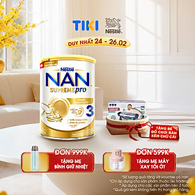 Sữa bột Nestlé NAN SUPREMEPRO 3 800g nhập khẩu Đức đạm Gentle Optipro ngừa mẫn cảm Tặng Đồ Chơi Bàn Kèm Chữ Cái (Dành cho trẻ từ 2 - 6 tuổi)