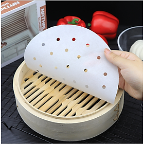 Mua Giấy Nến Nướng Bánh Đục Lỗ Tròn Thấm Dầu Chống Dính Cho Nồi Chiên Không Dầu- Lót Đế Bánh Bao   Đa Năng