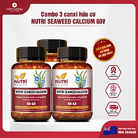 Bộ 3 Hộp Viên Uống Canxi hữu cơ nhập khẩu chính hãng Nutri Seaweed Calcium 60 viên