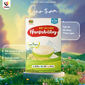 Bột Ăn Dặm Humababy Vị Gạo Thơm - Hộp 10 Gói x 25g