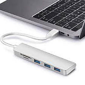 Mua Type C to USB HUb Card reader 5.1 3 ngõ USB khe đọc thẻ SD và TF cho macbook