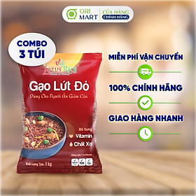 Combo 3 Gạo Lứt Đỏ LOTUS RICE Chứa Nhiều Chất Xơ Tốt Dễ Nấu Tốt Cho Người