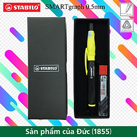 Bộ bút chì bấm STABILO SMARTgraph 0.5mm - Bộ 1 bút chì màu xanh lá + Tuýp 12 ruột chì (MPE1842S-GN)
