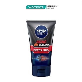 Sữa Rửa Mặt Nivea Men Detox Mud Giúp Giảm Mụn & Hư Tổn Da 100g