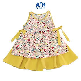 Áo dài váy bé gái họa tiết Nhí vàng - AICDBGCFZWSX - AIN Closet
