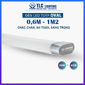 Hình ảnh Đèn LED Tuýp Oval 1m2 - 0,6m TLC Lighting công suất 20W, 42W, 52W - Thiết kế chắc chắn, an toàn và sang trọng - Ánh sáng Trắng/Vàng - Hàng chính hãng