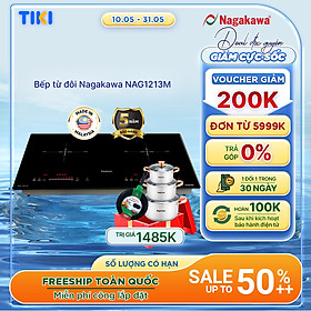 Mua Miễn phí giao lắp toàn quốc - Bếp Đôi Điện Từ Inverter Nagakawa NAG1202M - Bảo hành 5 năm - Made in Malaysia - Hàng Chính Hãng