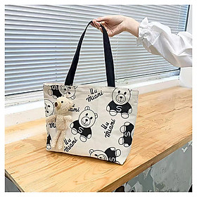 Túi vải canvas dành cho nữ hoạt tiết cute mẫu mới 2022 phong cách Hàn Quốc
