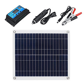 18V 20W Solar Panel Kit w/ Charge Controller Portable for Boat RV Camp