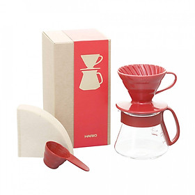 Mua Bộ dụng cụ pha chế cà phê Hario V60 (gồm phễu lọc  bình đựng  muỗng đong và giấy lọc)
