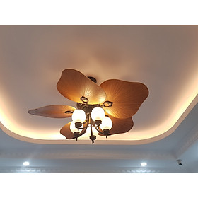 Mua Mẫu mới nhất: Quạt trần cánh lá sang  trọng có đèn trang trí - Rất em và mát - Sang trọng - Có điều khiển từ xa