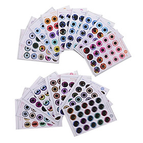 18 Sheets Eyes Chips Pattern (A to R) Suitable For 1/6 Blythe Doll DIY Making &amp; Repair