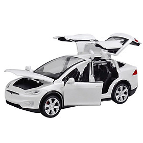 Diecast Toy 1:32 Scale Alloy Cars for Tesla Toy Model SUV Car Sound & Light Toy Kids Toys