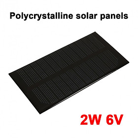 Tấm Pin Năng Lượng Mặt Trời Phát Điện Bền Loại PolySilicon Chống Thấm Nước (6V-2W)